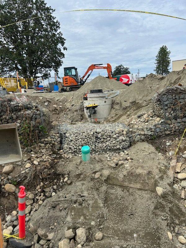 Completed civil works and catch basin installation, Nanaimo BC